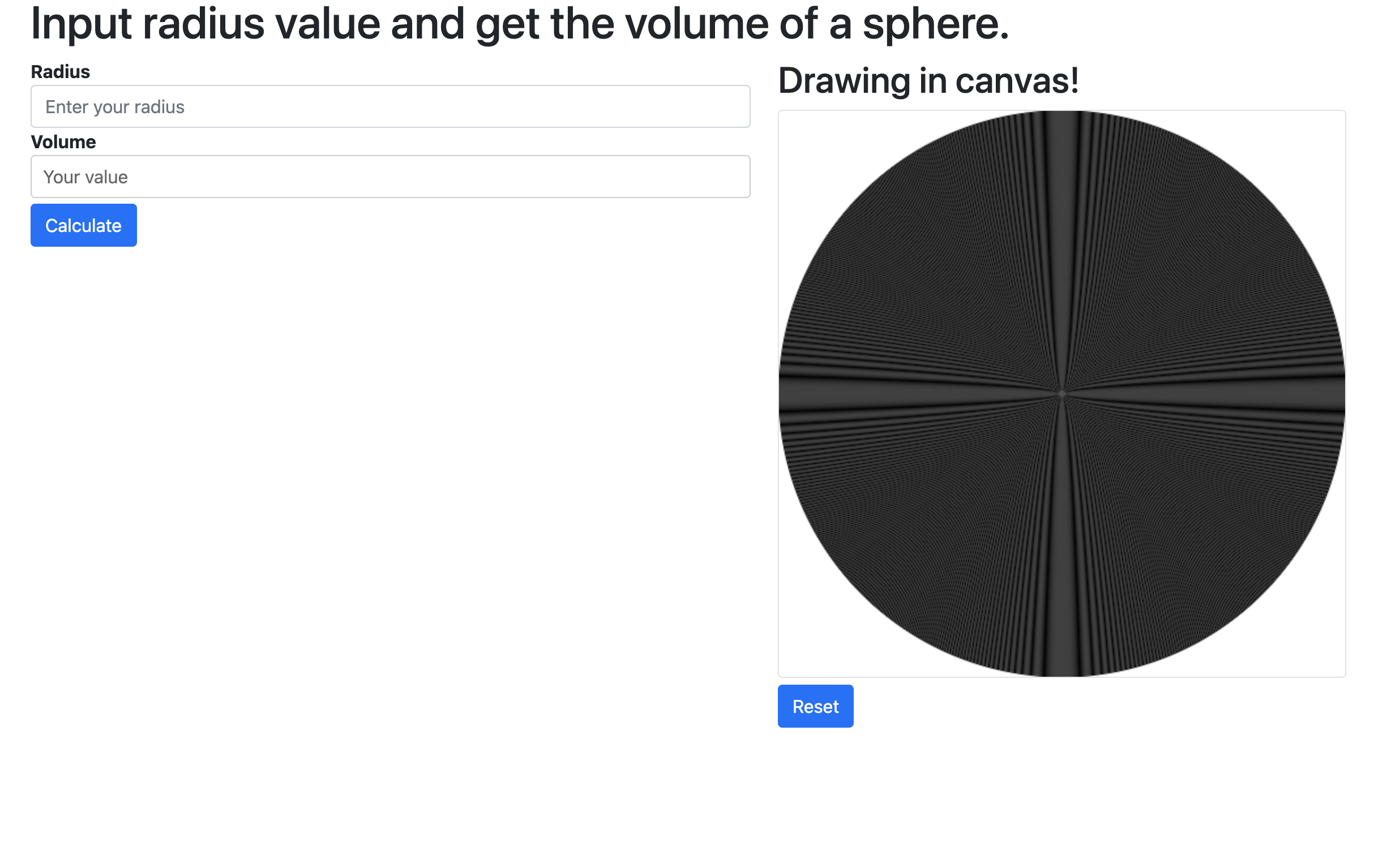 Calculate Volume of Sphere