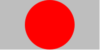 red circle on a gray rectangle