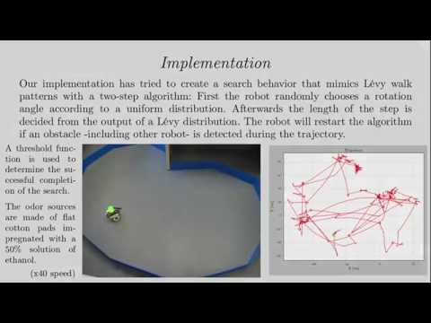 Demonstration video of the swarm of GNBots used for Levy-walk-based search