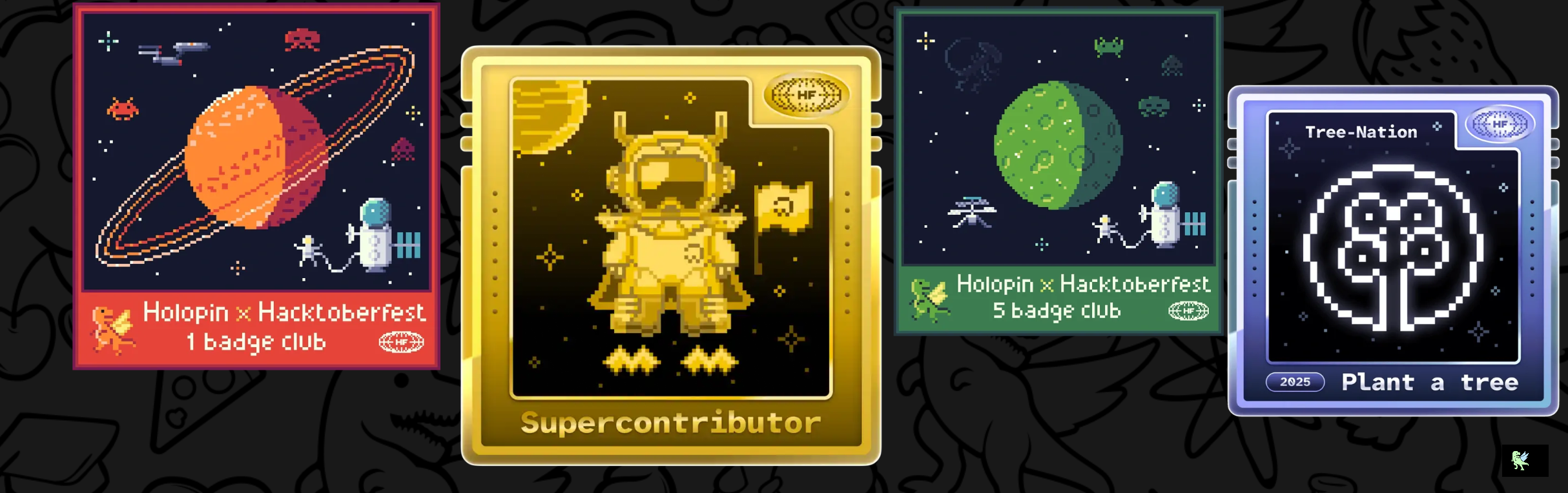 An image of @humnananirudh's Holopin badges, which is a link to view their full Holopin profile