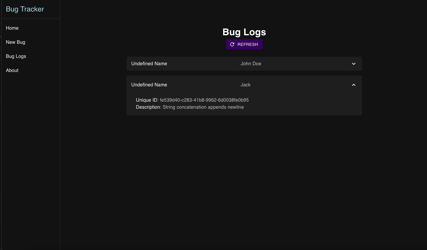 Bug Log