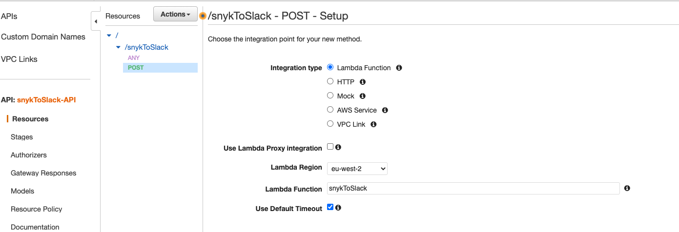 AWS Lambda function box