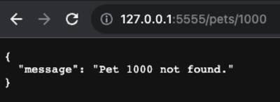 get pet with invalid id 1000