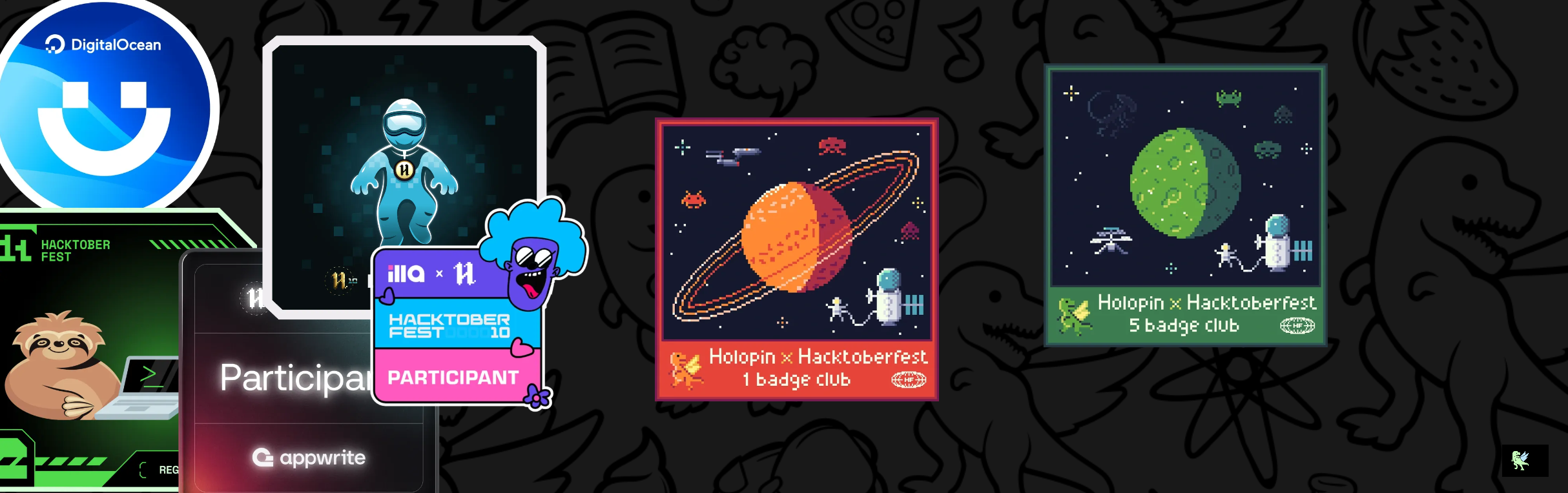 An image of @subhangmokkarala's Holopin badges, which is a link to view their full Holopin profile