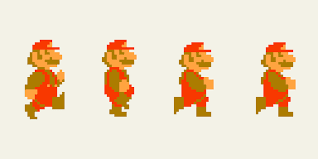 spritesheet of mario walking