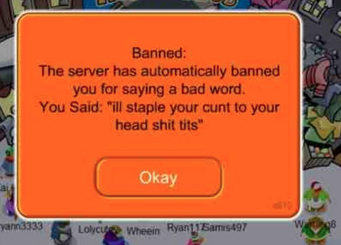 Bot has been banned form Club Penguin