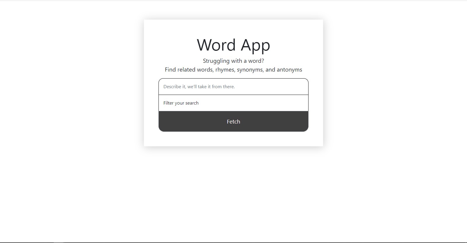 WordApp Homepage