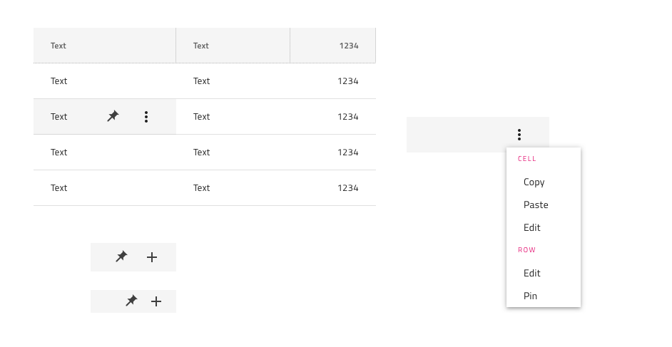 Action strip in icons and dropdown mode and display densities