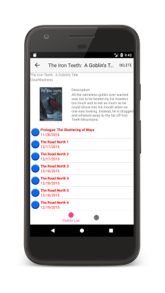 Android Fiction Detail Screen