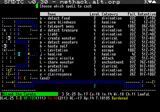 Screenshot of the telnet client in 80 column + 8 colour mode