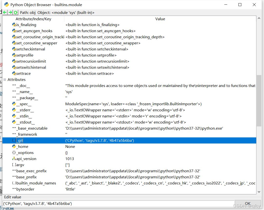 pyobject browser on windows