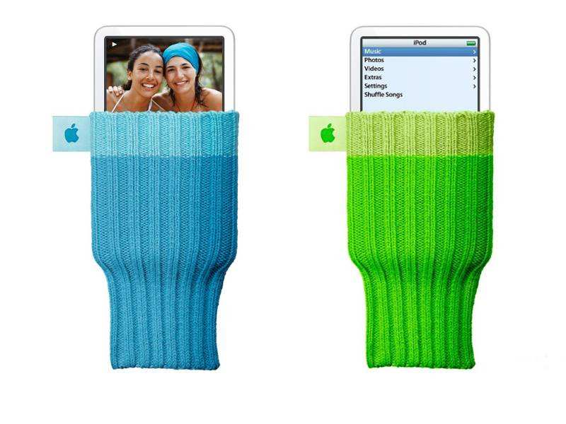 two iPods in socks