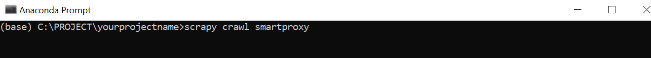 running scrapy crawl script in anaconda prompt
