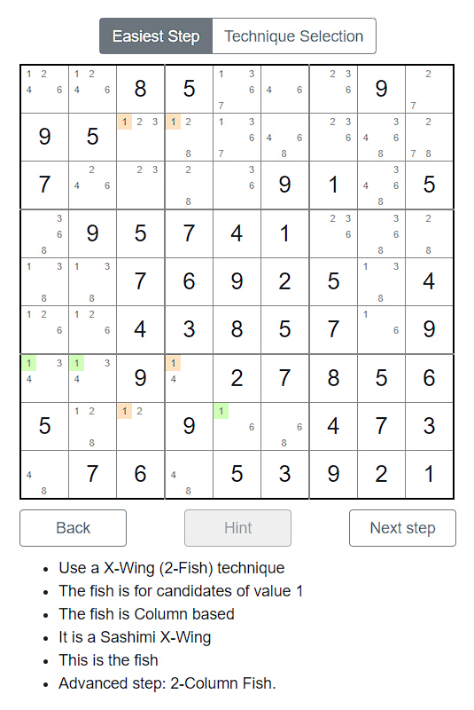 xwingsudoku Solver Website Screenshot