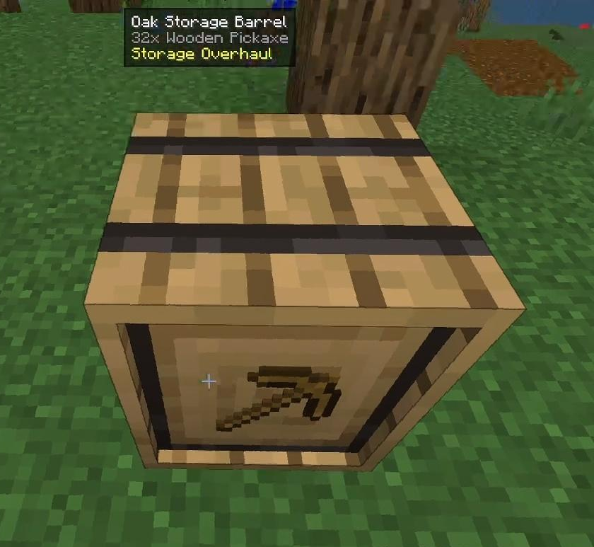 Screenshot of items in barrel