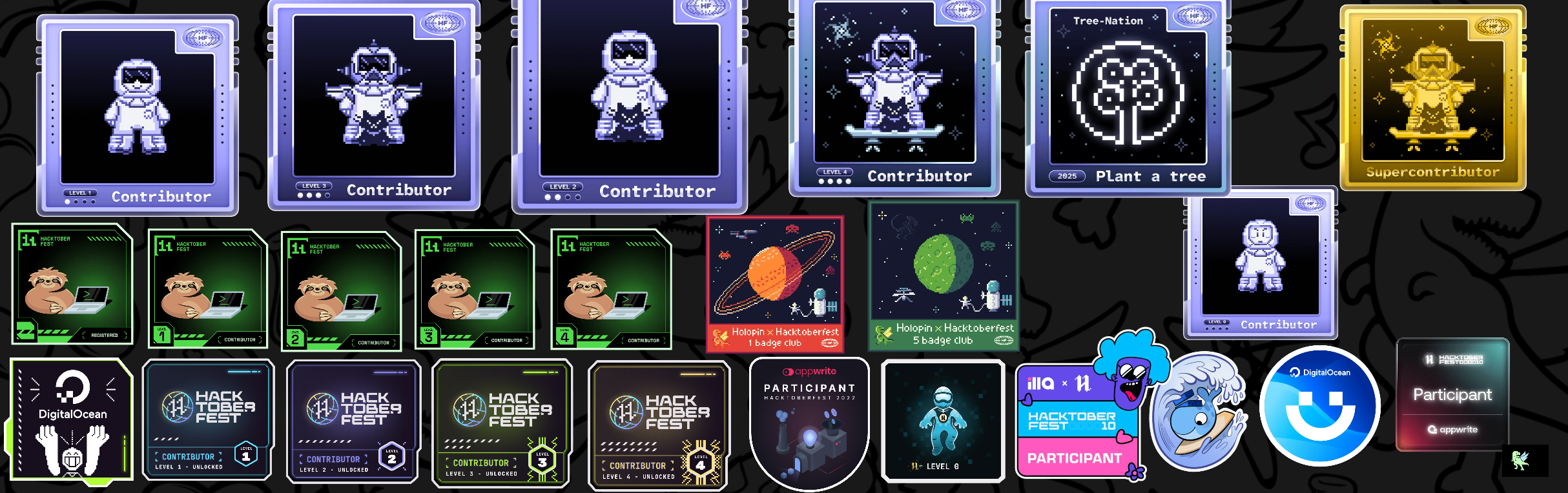 An image of @chaitanyarai19's Holopin badges, which is a link to view their full Holopin profile