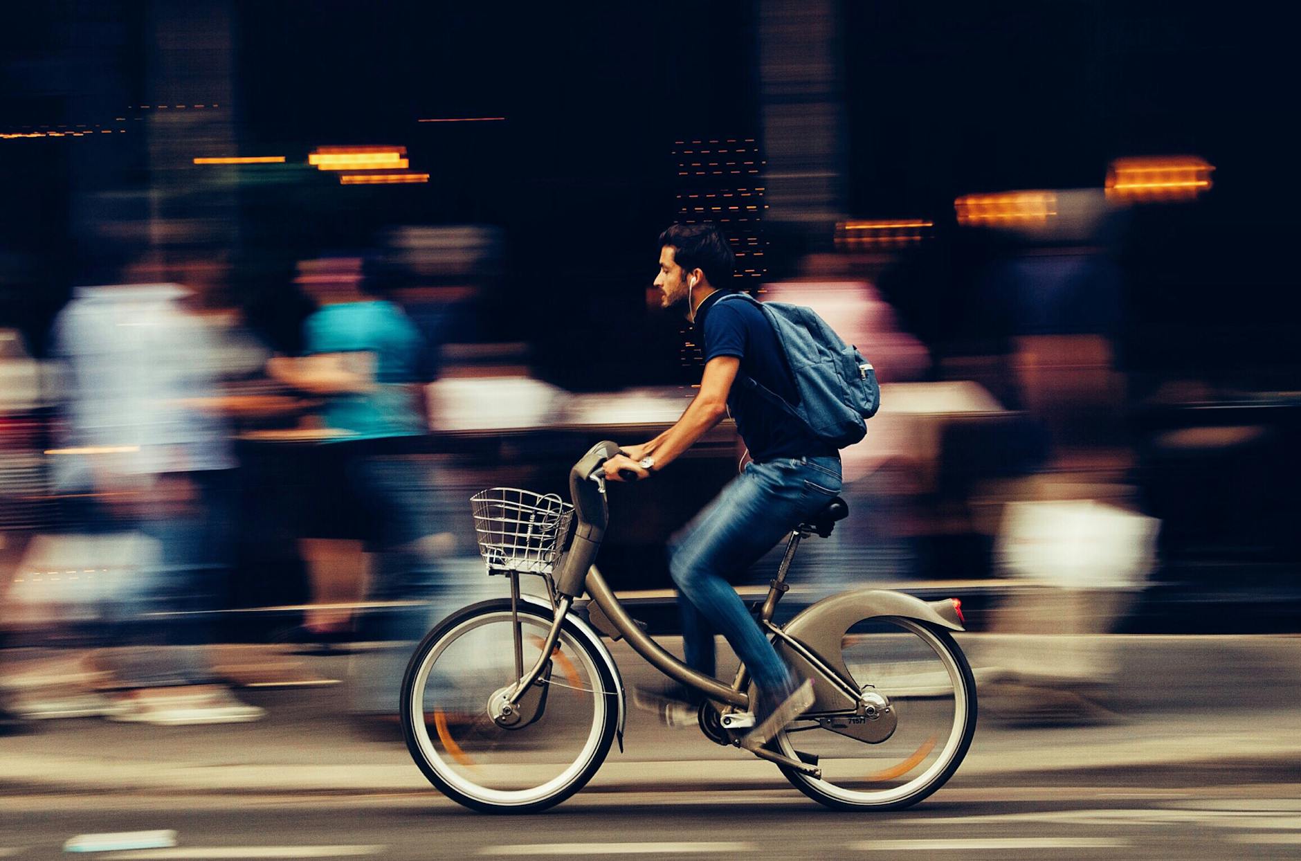 Man on bycicle