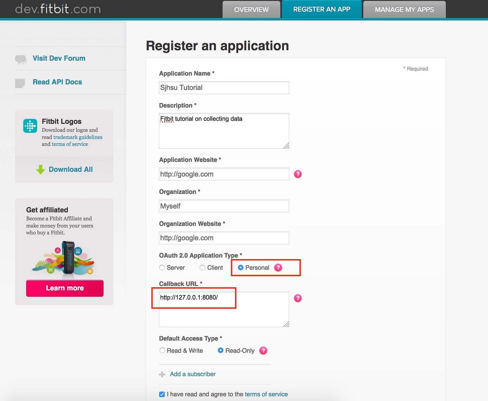 How To Register A Fitbit App