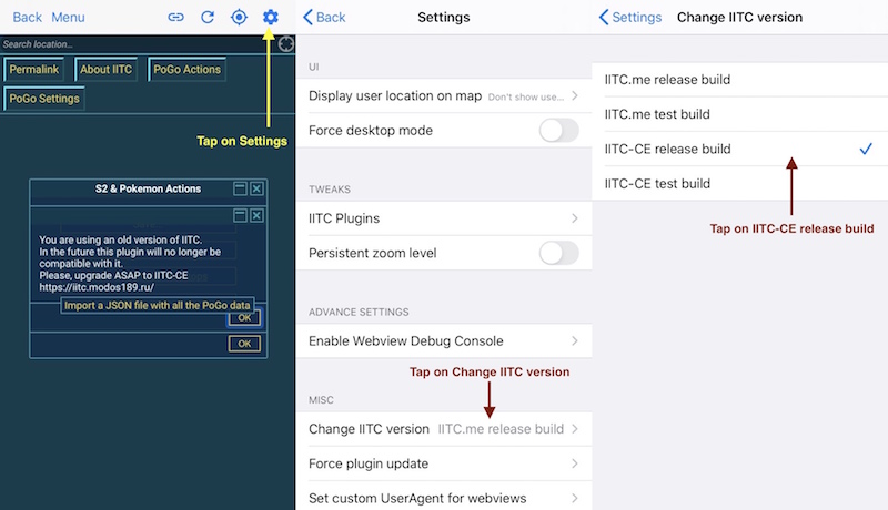 Change IITC Version