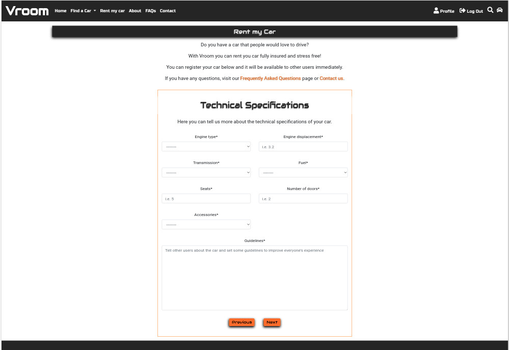 Technical Details Form