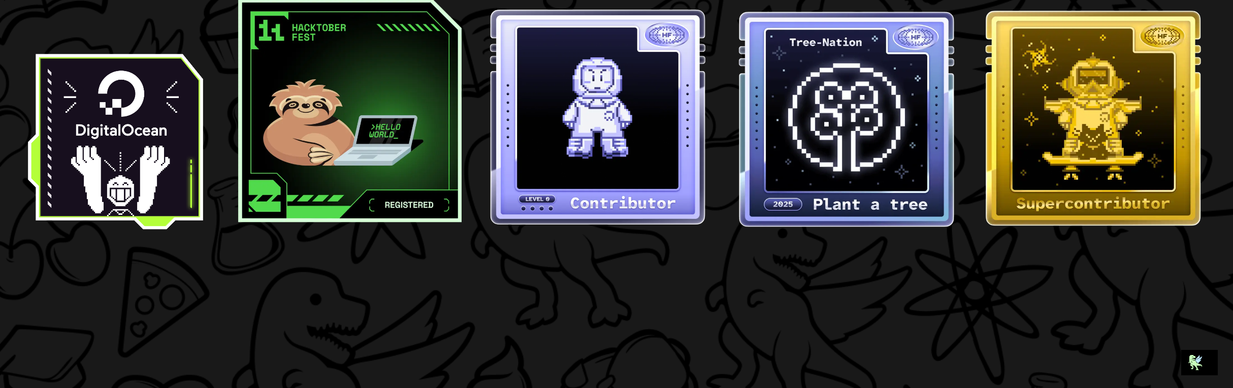 An image of @fatik07's Holopin badges, which is a link to view their full Holopin profile