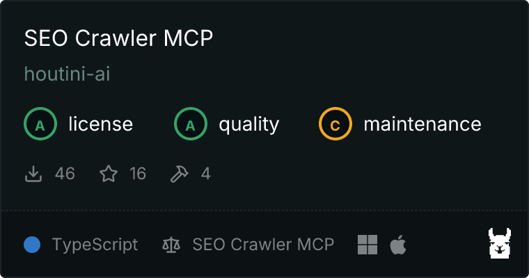 SEO Crawler MCP server