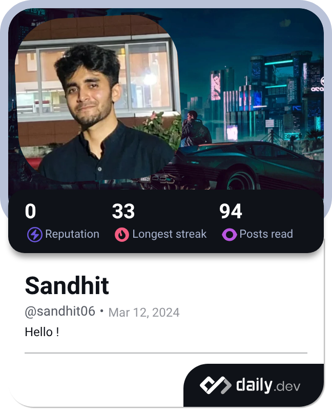 Sandhit06 (Sandhit Karmakar) · GitHub