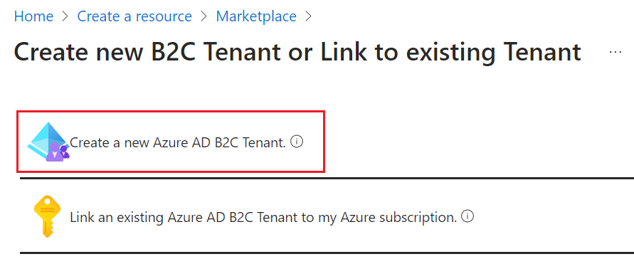 Create B2C Tenant