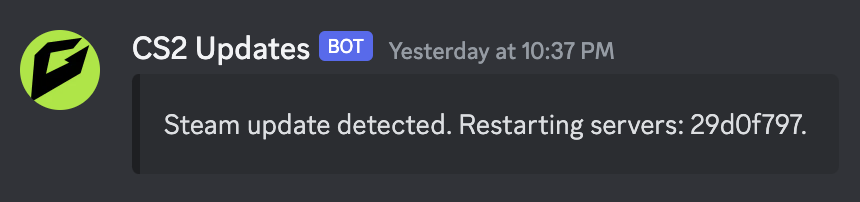 Counter Strike 2 Update Bot