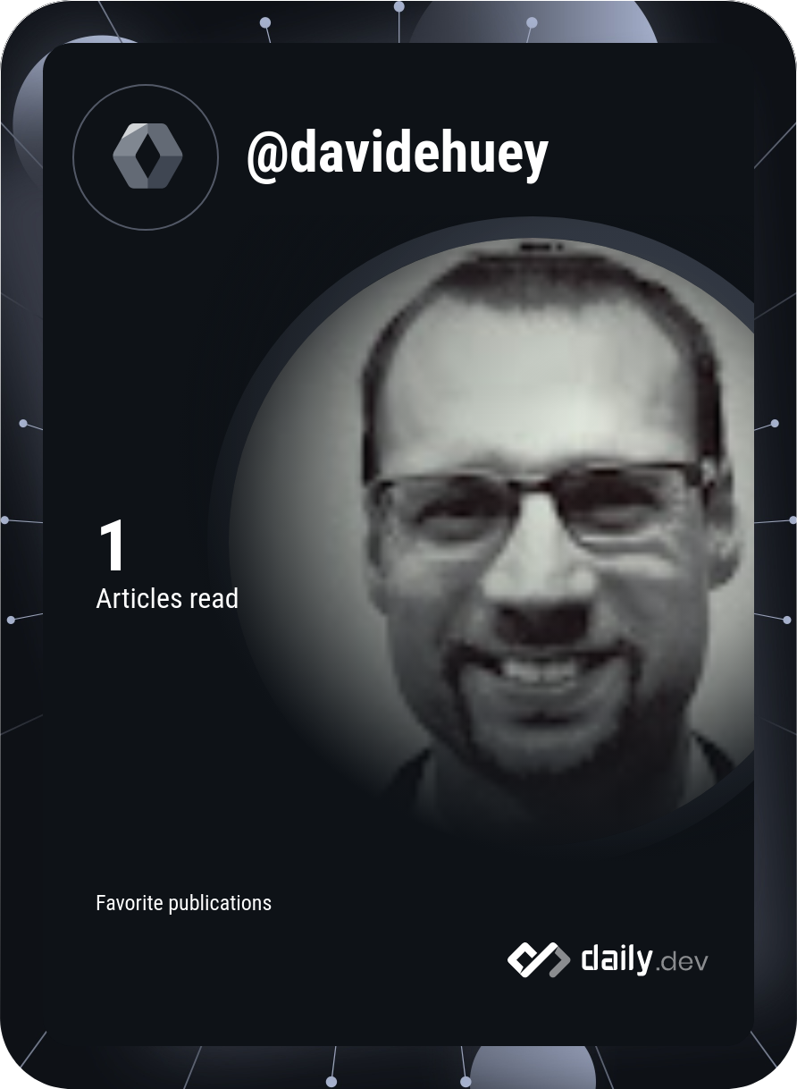 David Huey (David Huey)'s Dev Card