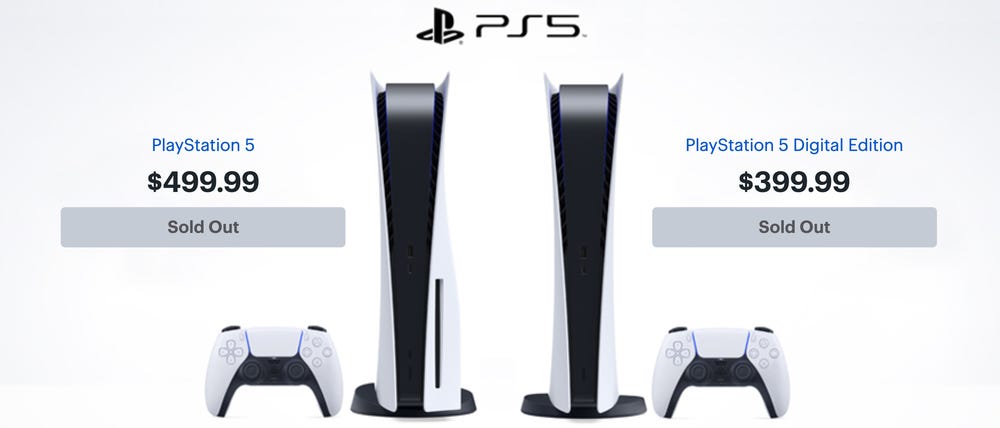 PS5 out of stock