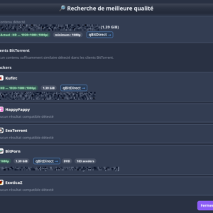 PornScout : comparer les releases et envoyer le meilleur torrent vers votre client BitTorrent