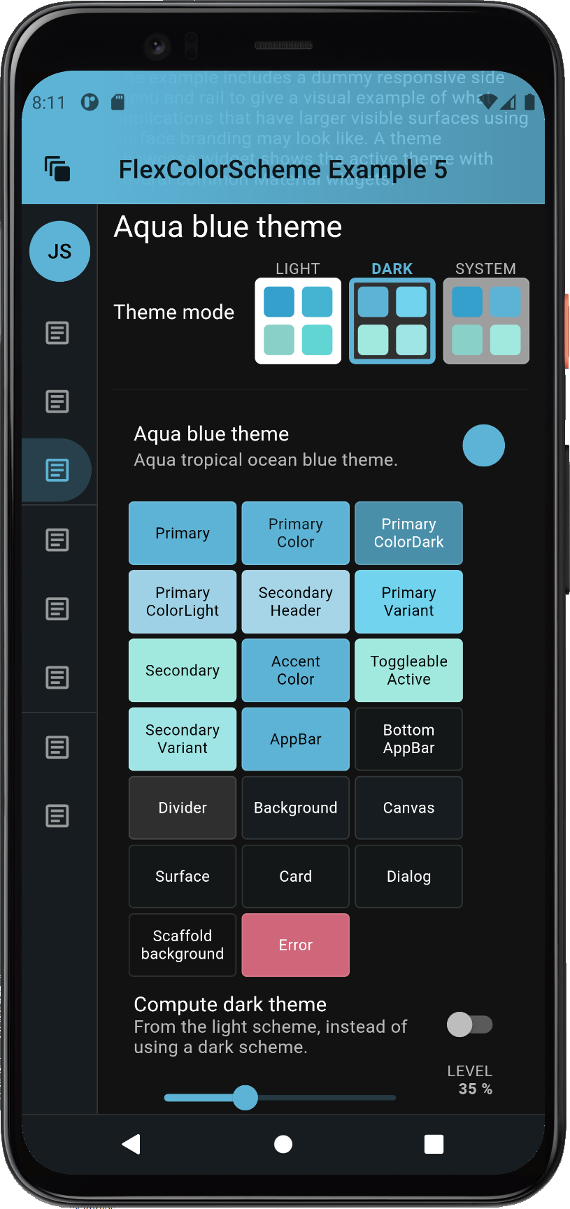 ColorScheme example 5a2 dark