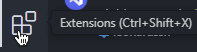 The VSCode Extensions sidebar button