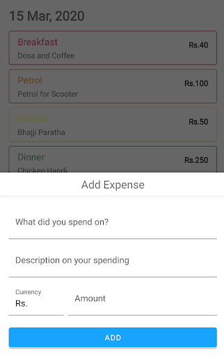 adding expenses