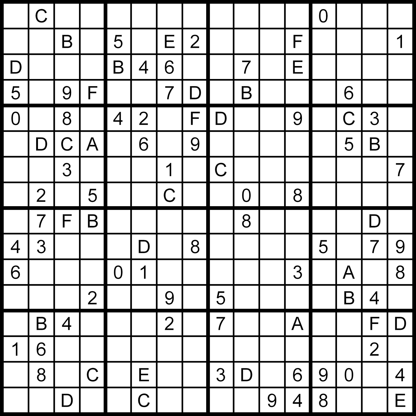 Hex sudoku