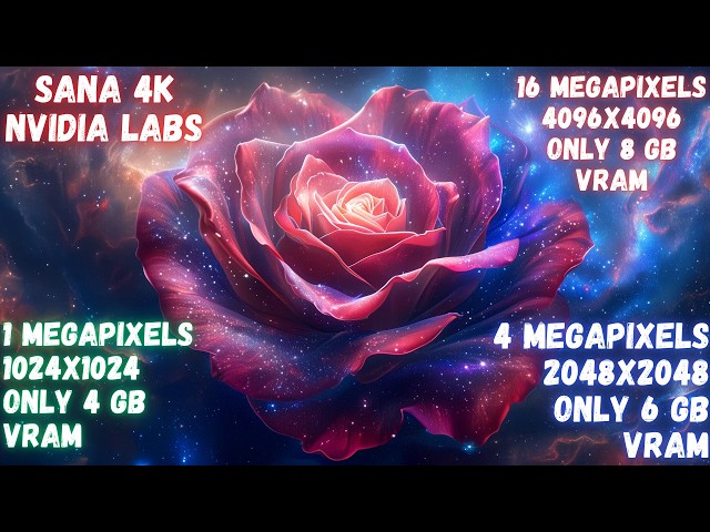 NVIDIA SANA 4K Mind Blowing 16MP Text to Image AI Model Runs on