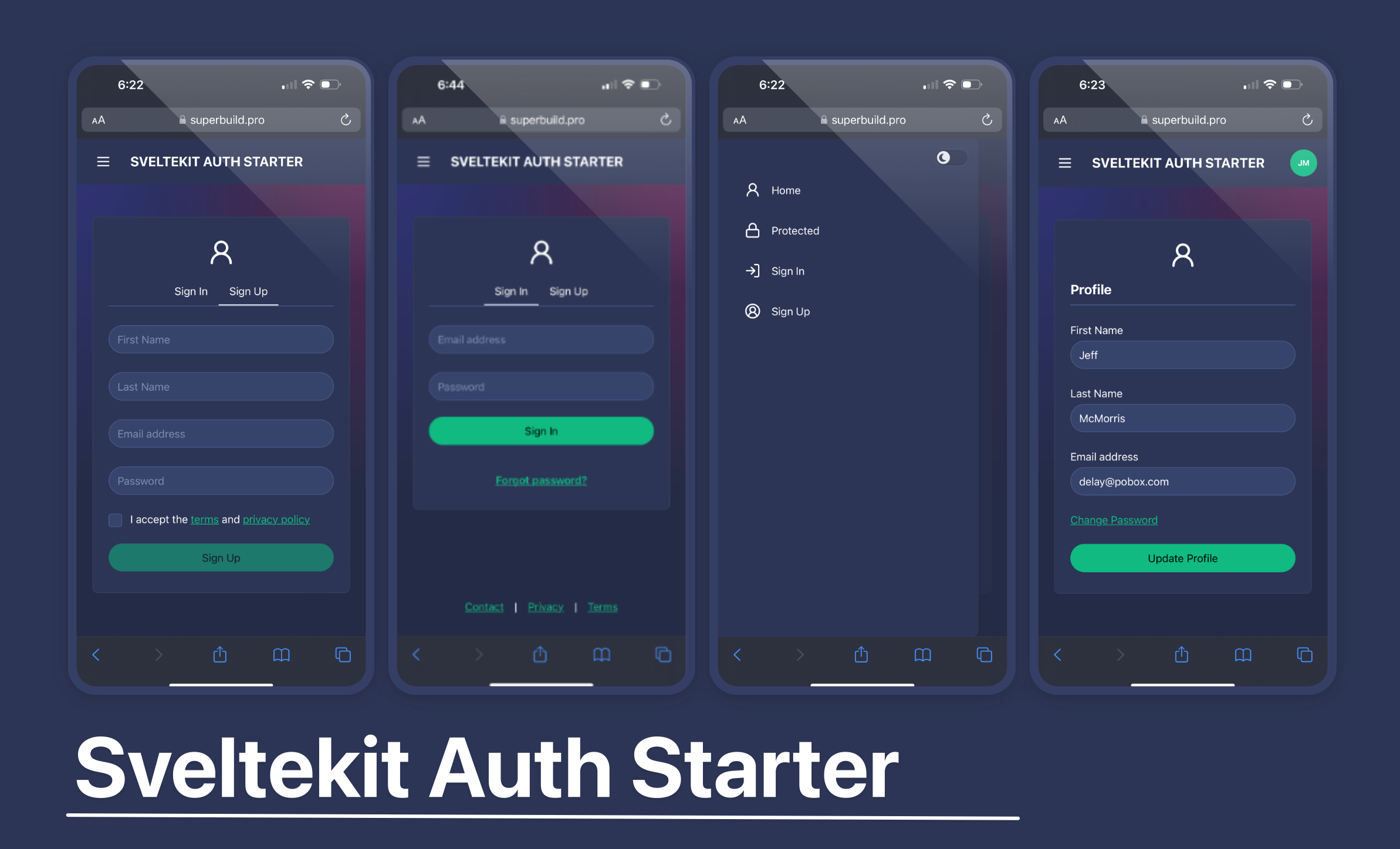 Sveltekit Auth User Interface