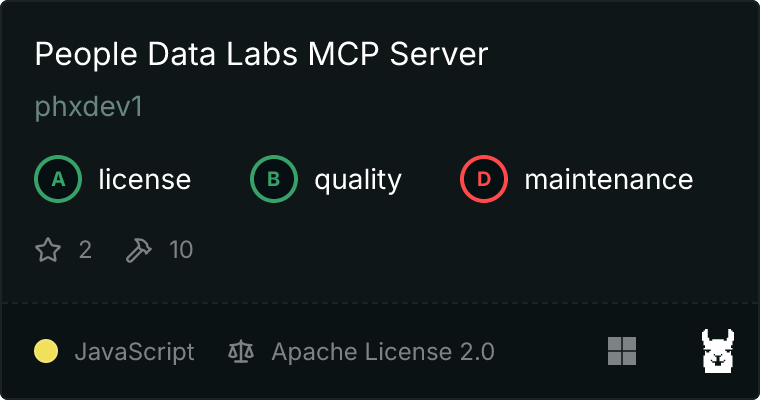 People Data Labs Server MCP server
