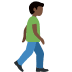 Man walking facing right: dark skin tone