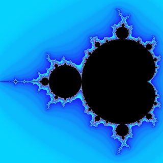 Mandelbrot set in blue