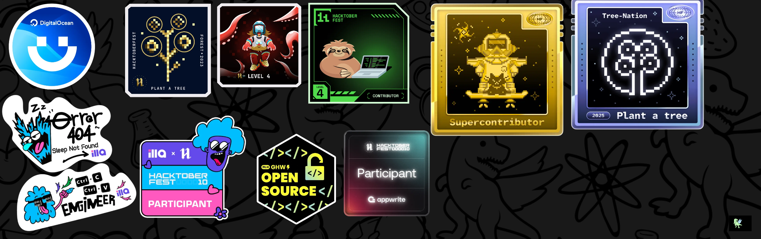 An image of @priyansh121096's Holopin badges, which is a link to view their full Holopin profile