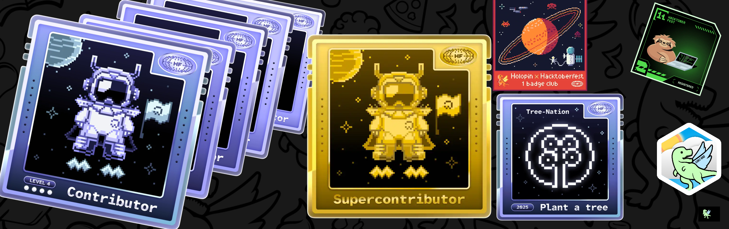 An image of @vamsiop's Holopin badges, which is a link to view their full Holopin profile