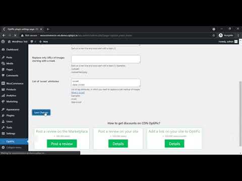 Video instruction for configuring the module WordPress