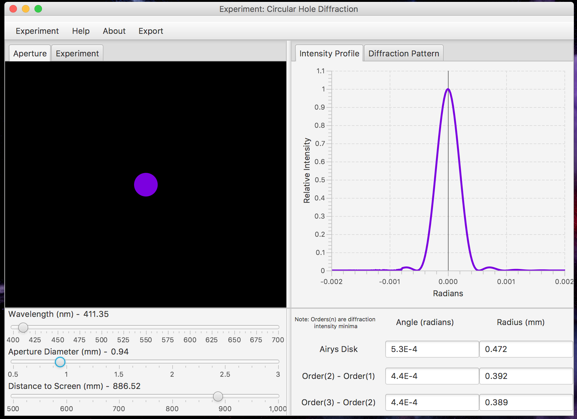 GitHub - RudyB/Optics-Simulator: A Java based Circular Hole Diffraction ...