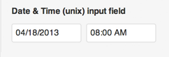 Date Time Field