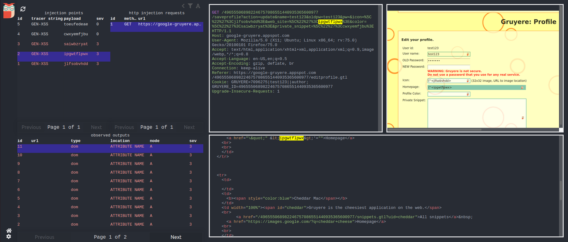 Tracy UI with Data