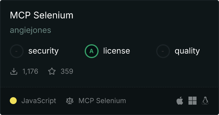 Selenium MCP server