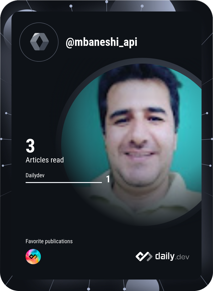 Mehdi Baneshi's Dev Card