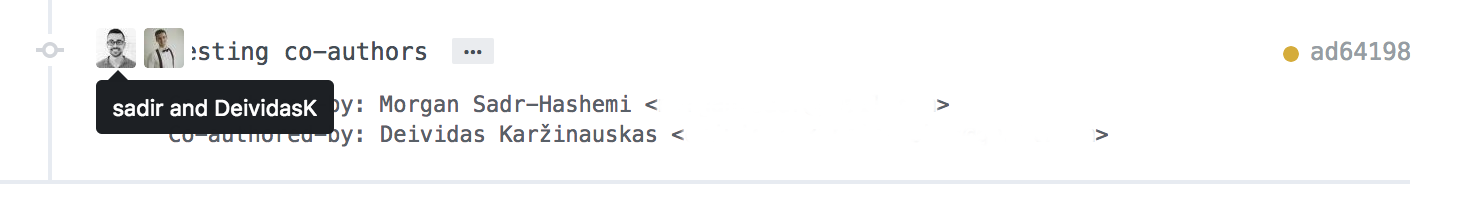 github coauthored commit screenshot